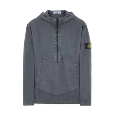 Stone Island Gray Half-Zip Pullover Hoodie 7915103WN-V0155