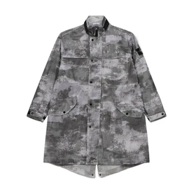 Stone Island Gray High Collar Long Sleeve Jacket for Men 801571199-V0064