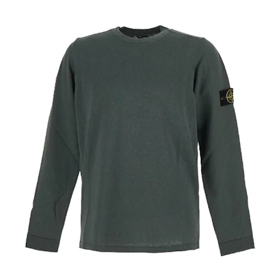 Stone Island Green Crewneck Logo Sweatshirt 8015532B9-V0059