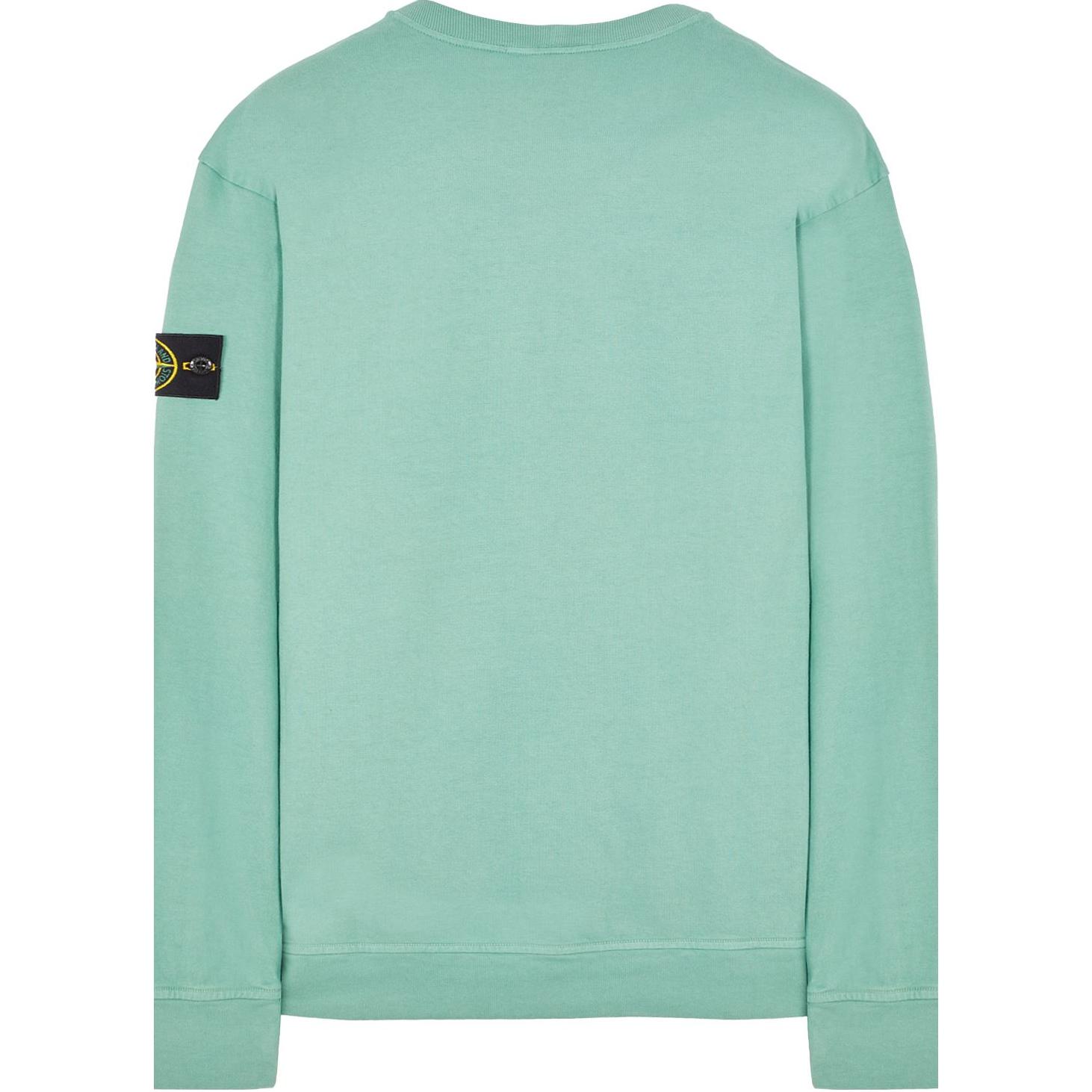 Stone Island Green Crewneck Pullover Sweatshirt Long Sleeve 801563051-V0052