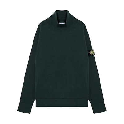 Stone Island Green High-Neck Pullover Sweatshirt 8115530A1-V0059