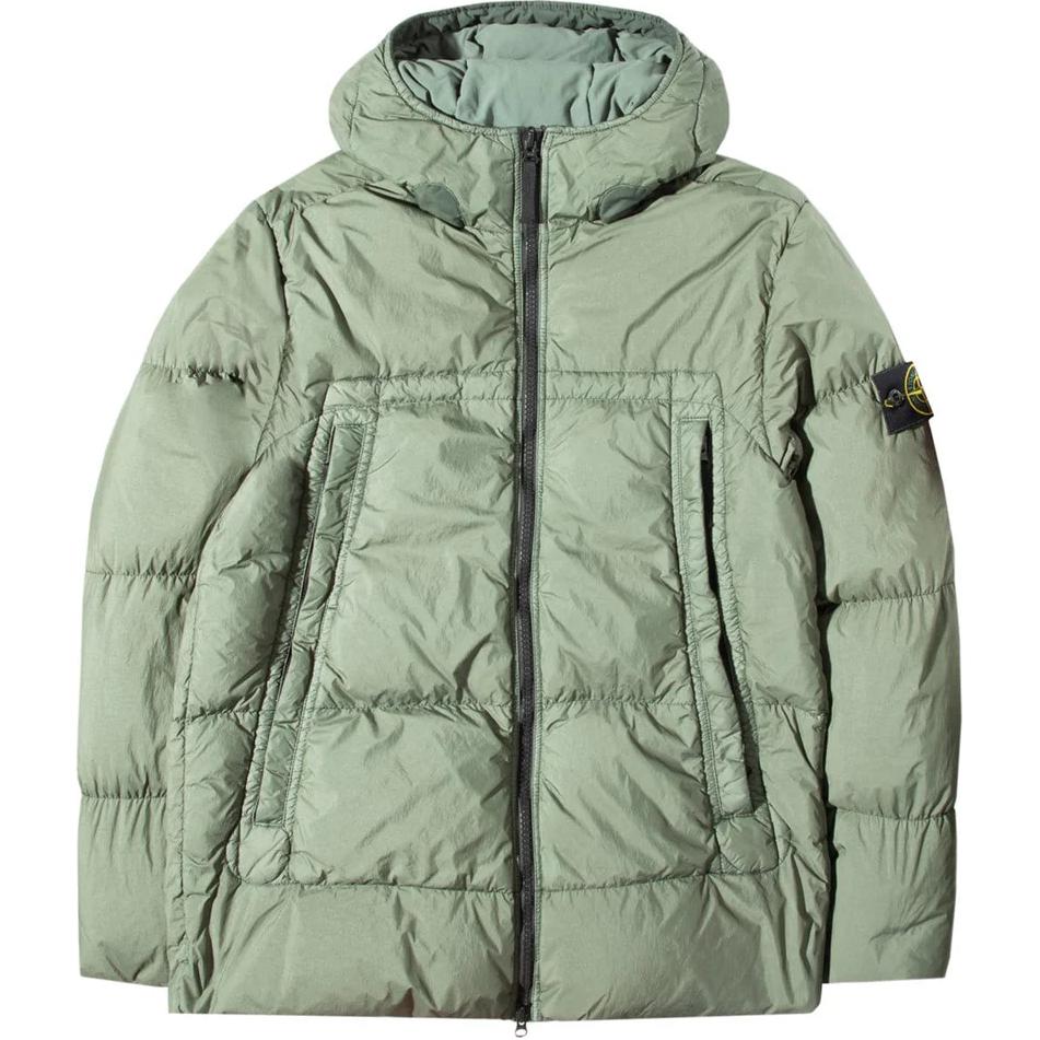 Stone Island Green Hooded Zip-Up Slim Fit Jacket 731540723-V0055