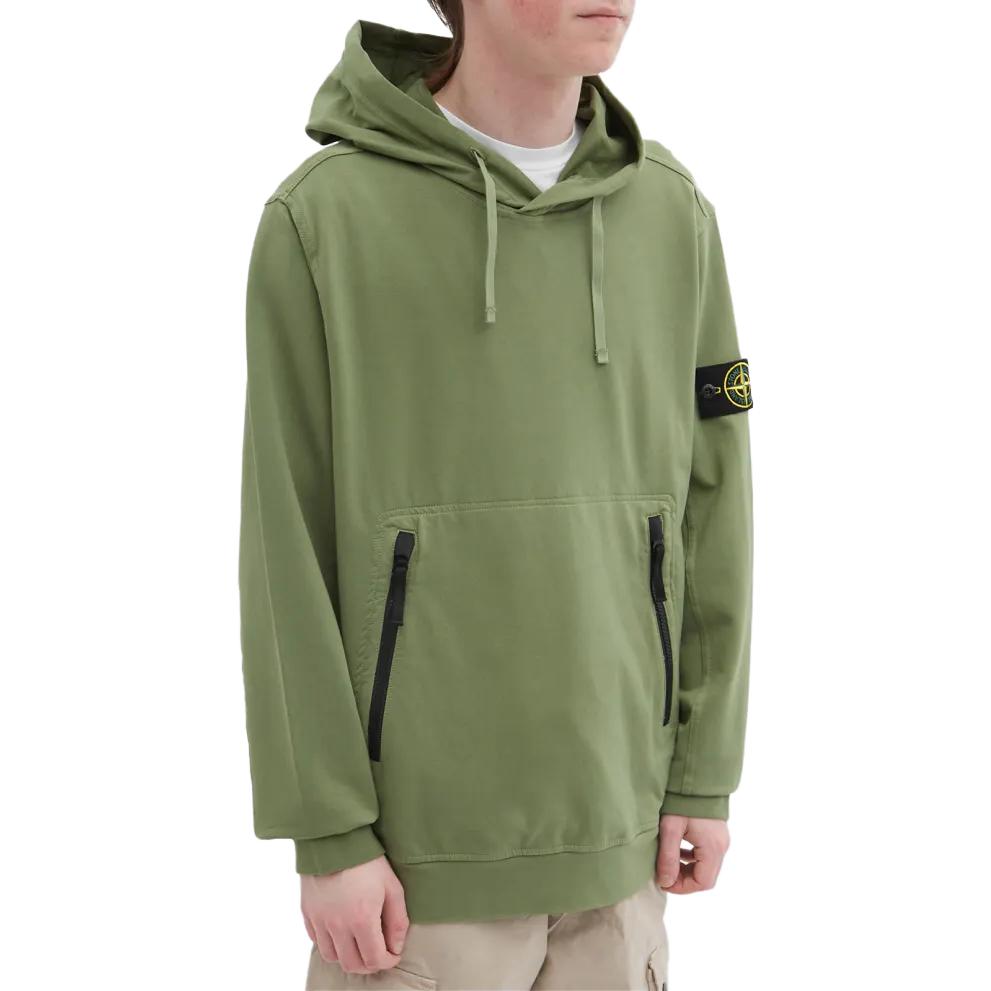 Stone Island Green Hoodie with Zip Pockets 781560452-V0055 圖 4