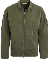 Stone Island Green Logo Patch Zip-Up Jacket for Men 741543833-V0058 Stone Island Green Logo Patch Zip-Up Jacket for Men 741543833-V0058