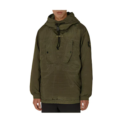 Stone Island Green Logo Pullover Hoodie Jacket Mens Long Sleeve Solid Color 791543332-V0058