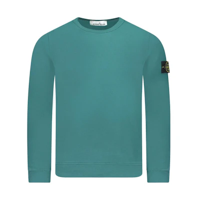 Stone Island Green Solid Color Crewneck Long Sleeve Sweatshirt 791562420-V0057