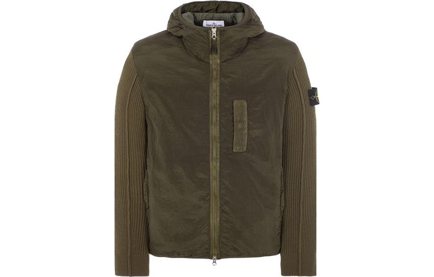 Stone Island Green Solid Zip-Up Hoodie Jacket 791544134-V0058 圖 2