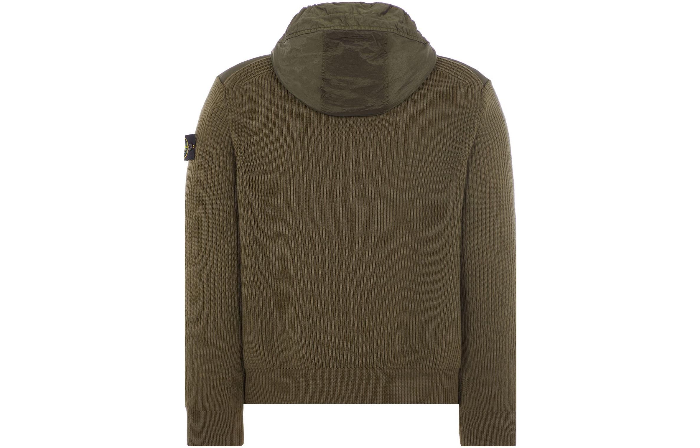 Stone Island Green Solid Zip-Up Hoodie Jacket 791544134-V0058 圖 3