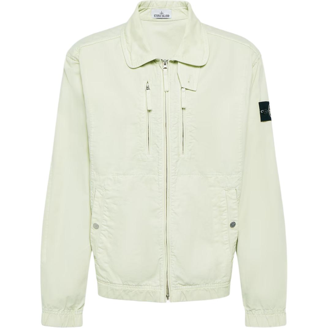Stone Island Green Zip-Up Collared Loose-Fit Jacket 8015431T1-V0051