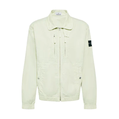 Stone Island Green Zip-Up Collared Loose-Fit Jacket 8015431T1-V0051