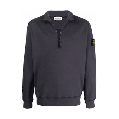 Stone Island Grey Patch Logo Knit Crewneck Sweatshirt - Long Sleeve 751561920-V0026