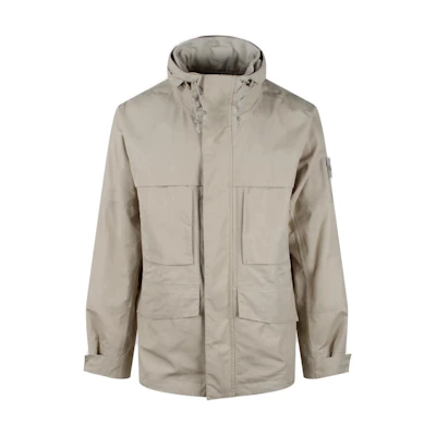 Stone Island Grey Solid Color Hooded Zip-Up Relaxed Jacket 8015433F1-V0090
