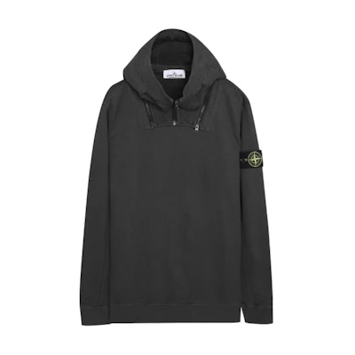 Stone Island Grey Solid Color Pullover Hoodie Long Sleeve Sweatshirt 771564920-V0065