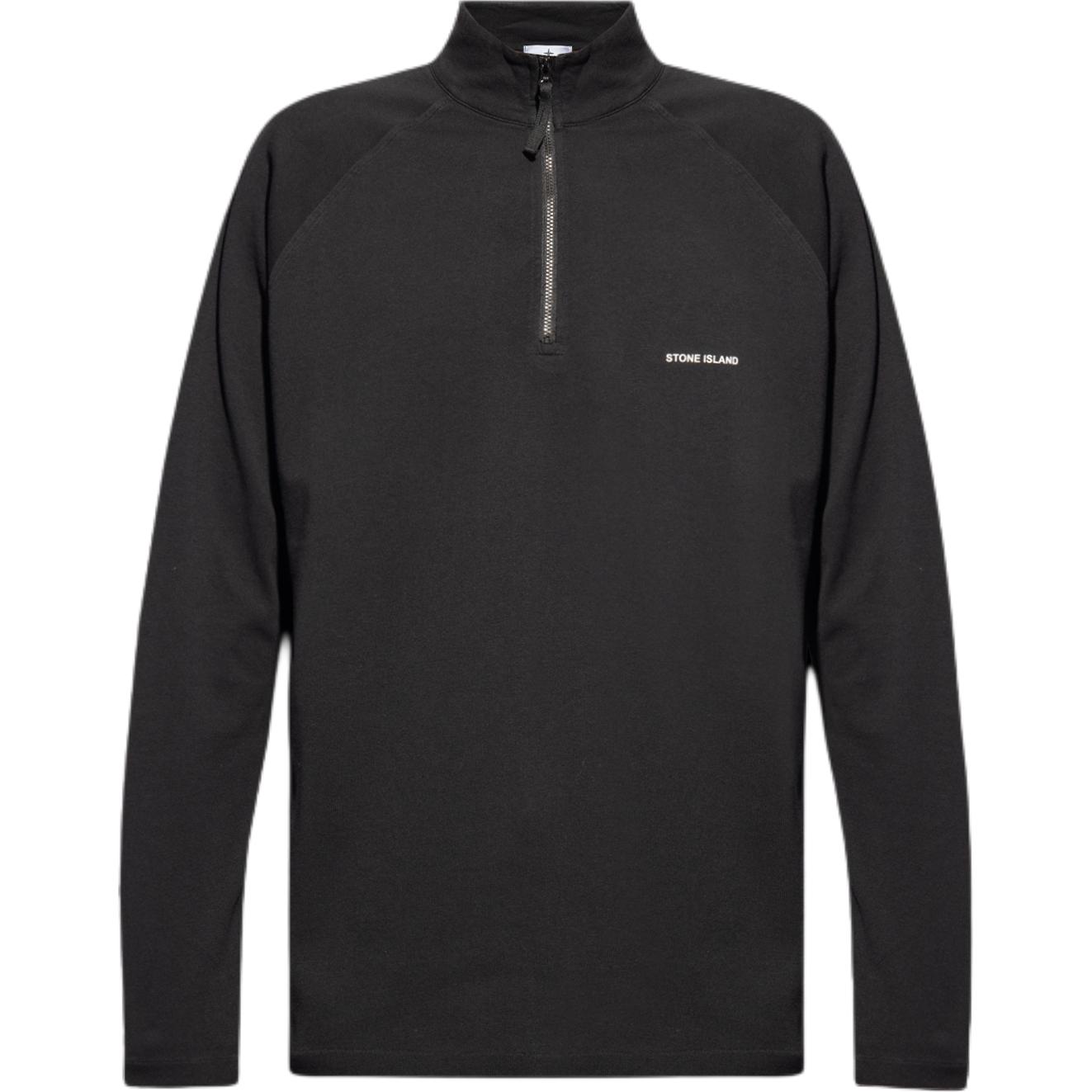 Stone Island Half-Zip Logo Sweatshirt Black 801521279-V0029
