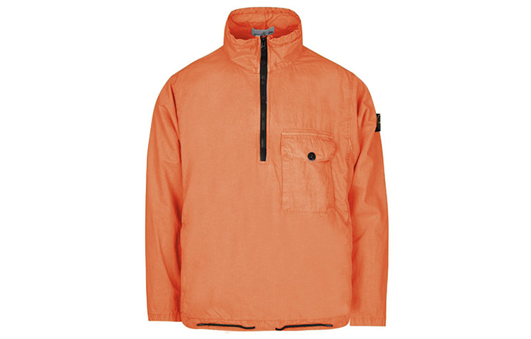Stone Island Half-Zip Orange Jacket for Men 7215113WN-V0137