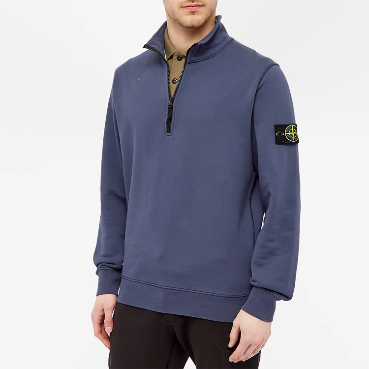 Stone Island Half-Zip Pullover Long Sleeve Sweatshirt Blue ( Fall Collection) 741561951-V0024 圖 3
