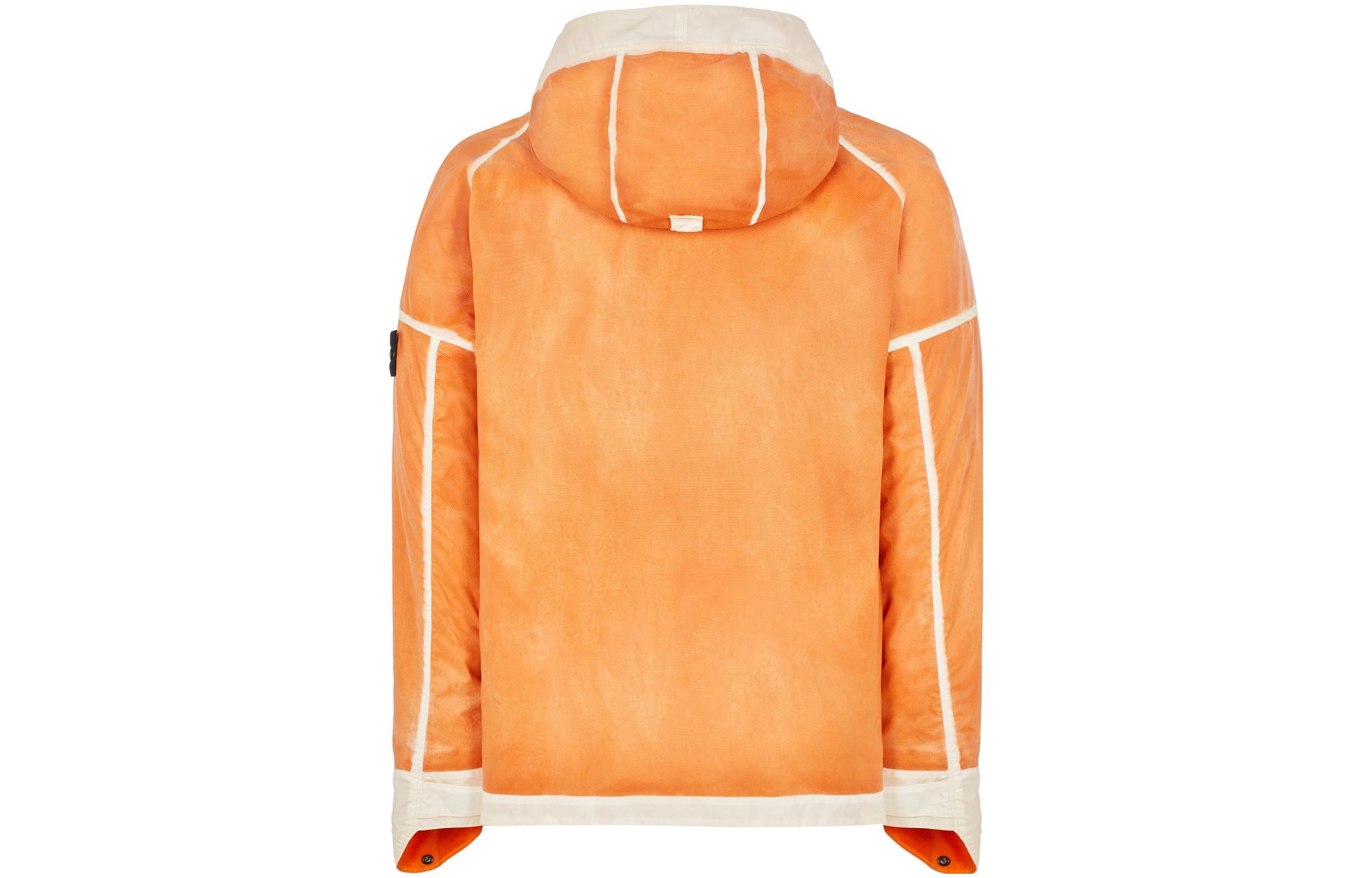 Lookbook ストーンアイランド ハンドスプレー SS23 フーディジャケット ブラウン ダイプリントコレクション 7815430T1-V0073