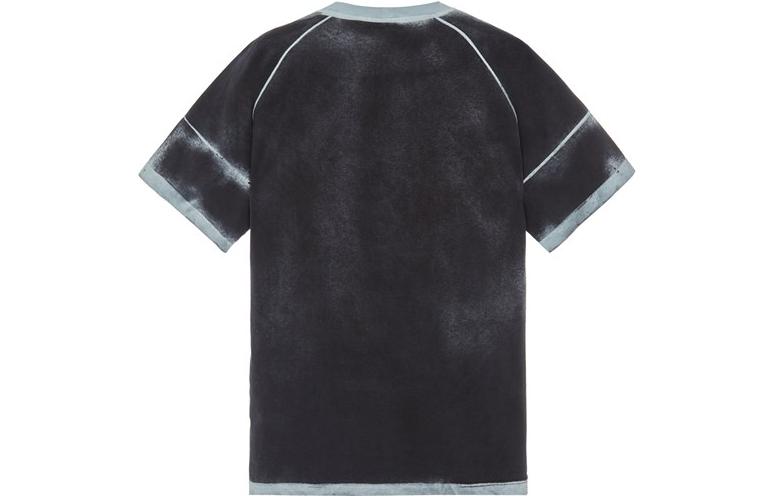 Lookbook STONE ISLAND Baju-T Lelaki Biru Langit Cetakan Krew Leher Dyed. 7815210T4-V0041