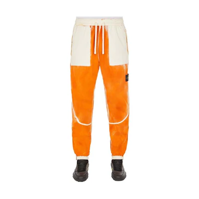 STONE ISLAND Hand Sprayed SS23 Drawstring Casual Pants - Handcrafted Print. 7815318T3-V0073
