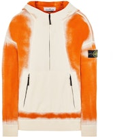 Stone Island Hand Sprayed SS23 Half-Zip Hoodie Handcrafted Dyed Brown. 7815628T2-V0073 Stone Island Hand Sprayed SS23 Half-Zip Hoodie Handcrafted Dyed Brown. 7815628T2-V0073