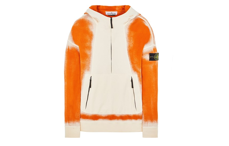 Order Sudadera Stone Island Hand Sprayed SS23 Media Cremallera Teñida a Mano Marrón. 7815628T2-V0073