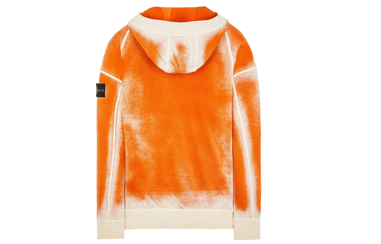 Lookbook Sudadera Stone Island Hand Sprayed SS23 Media Cremallera Teñida a Mano Marrón. 7815628T2-V0073