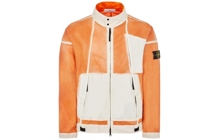 STONE ISLAND Hand Sprayed SS23 Men’s Brown Dyed Collar Jacket 7815431T1-V0073