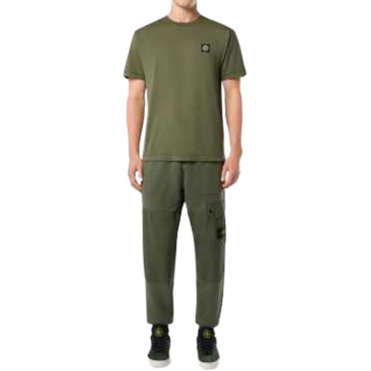 Stone Island High-Waisted Relaxed Fit Logo Pants Men’s Olive Green 811564020-V0059 圖 5