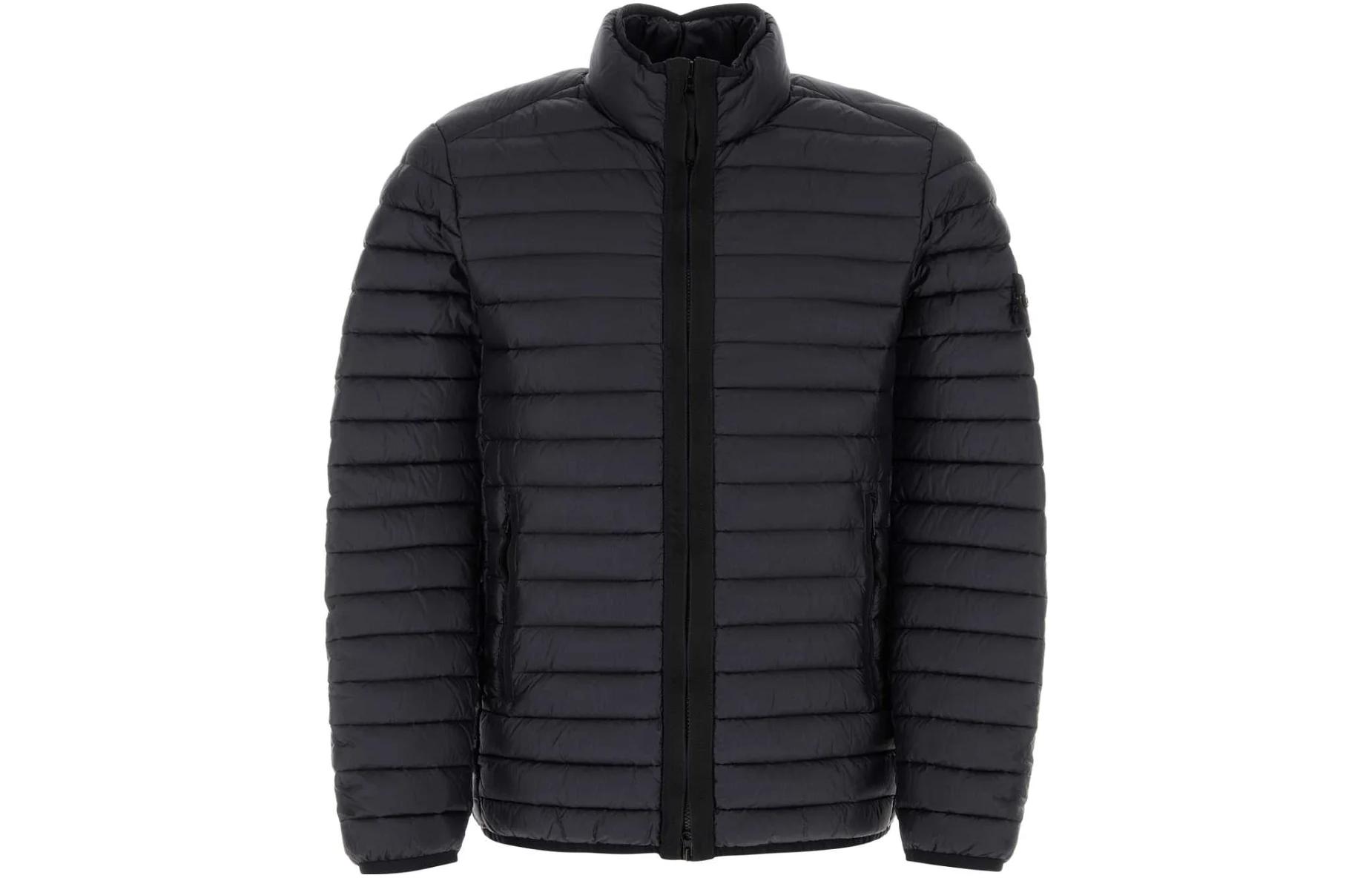 Stone Island High Neck Zipper Down Jacket Navy Unisex 791542324-V0020 圖 2