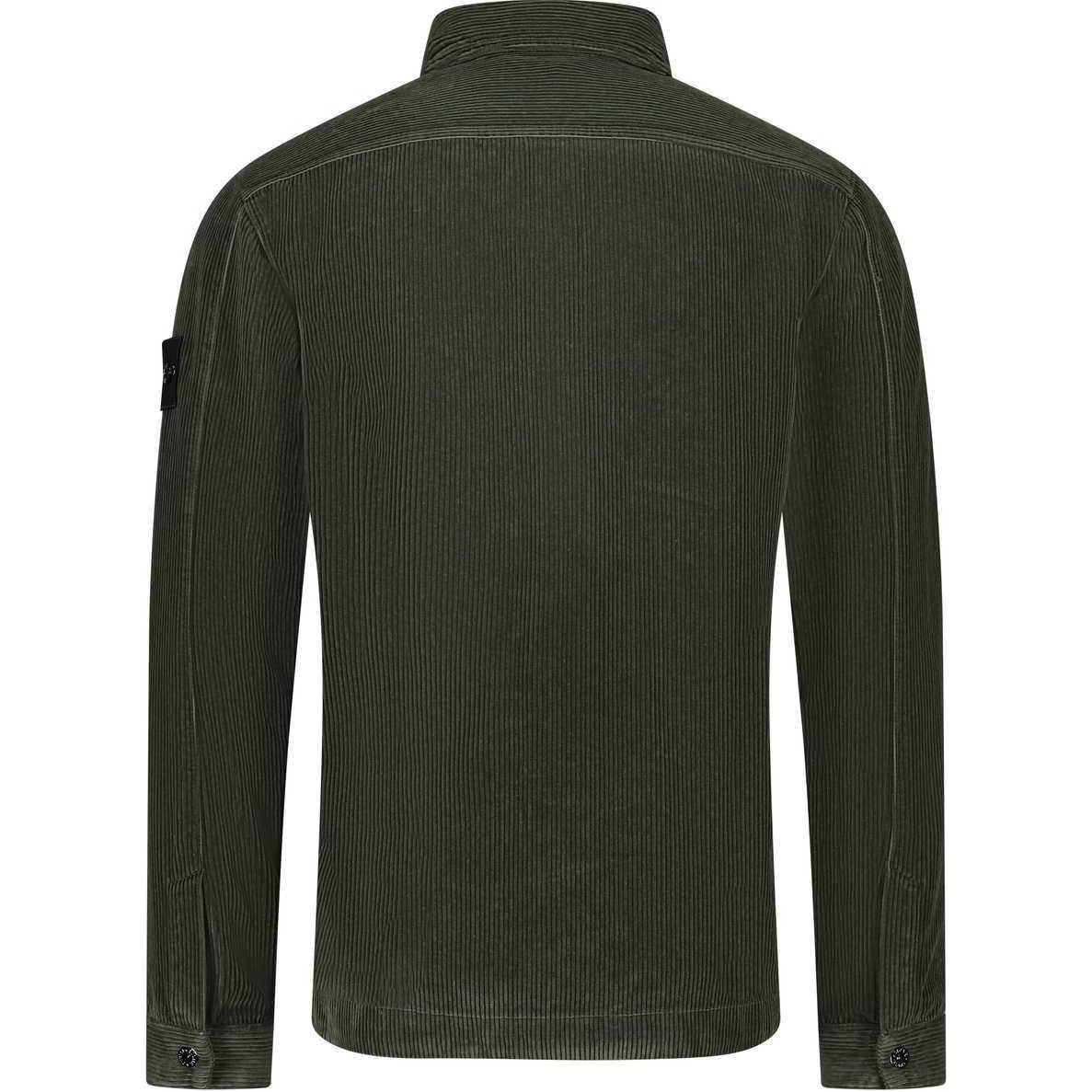 Stone Island Holiday FW24 Corduroy Logo Patch Zip Jacket  Moss Green 811511604-V0059 圖 3