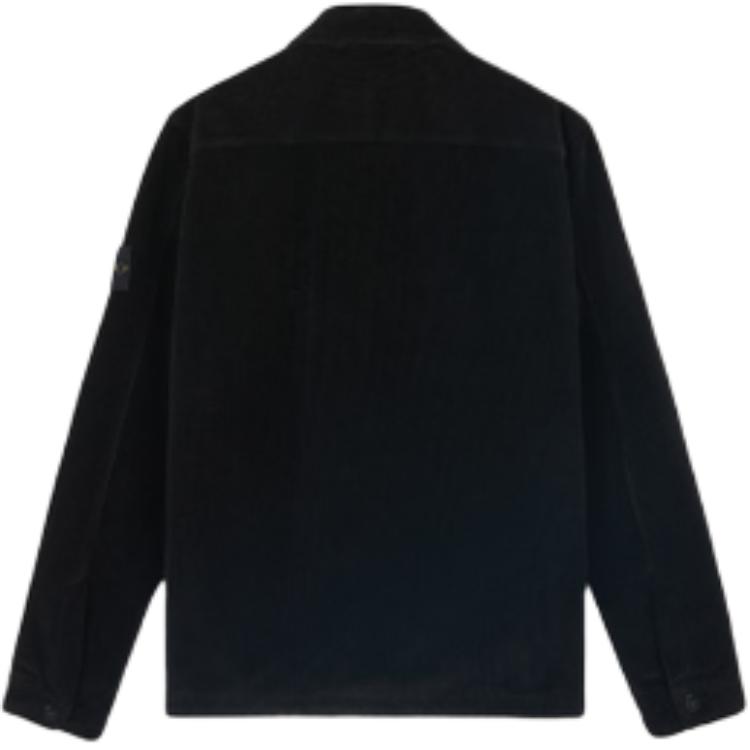 Stone Island Holiday FW24 Organic Cotton Corduroy Logo Jacket Black Unisex 811511604-V0029 圖 3