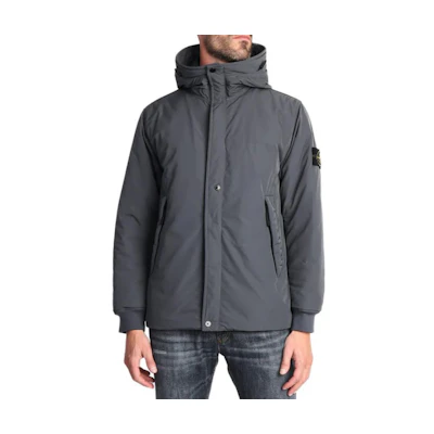 Stone Island Hooded Drawstring Jacket Deep Gray 791630814-V0063