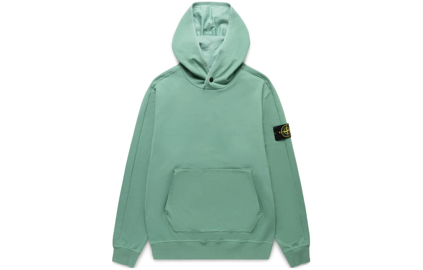 Stone Island Hooded Hoodie Green Pullover Casual Long Sleeve Sweatshirt 801565052-V0052