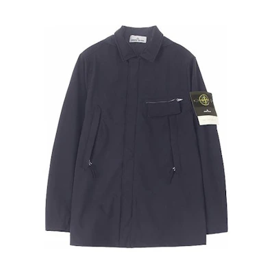 Stone Island Hooded Windbreaker Jacket Navy Blue for Men 721540727-V0020