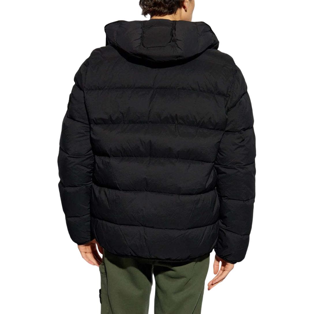 Stone Island Hooded Zip-Up Down Jacket Unisex Black 811543128-V0029 圖 4