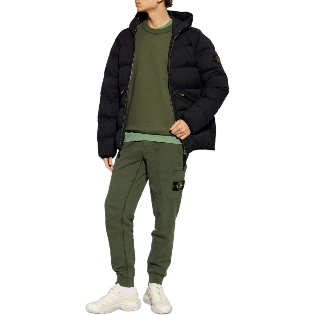 Stone Island Hooded Zip-Up Down Jacket Unisex Black 811543128-V0029 圖 5