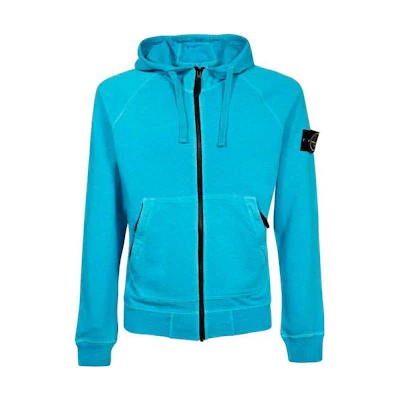 Stone Island Hoodie with Sleeve Badge for Men - Blue 741561560-V0142
