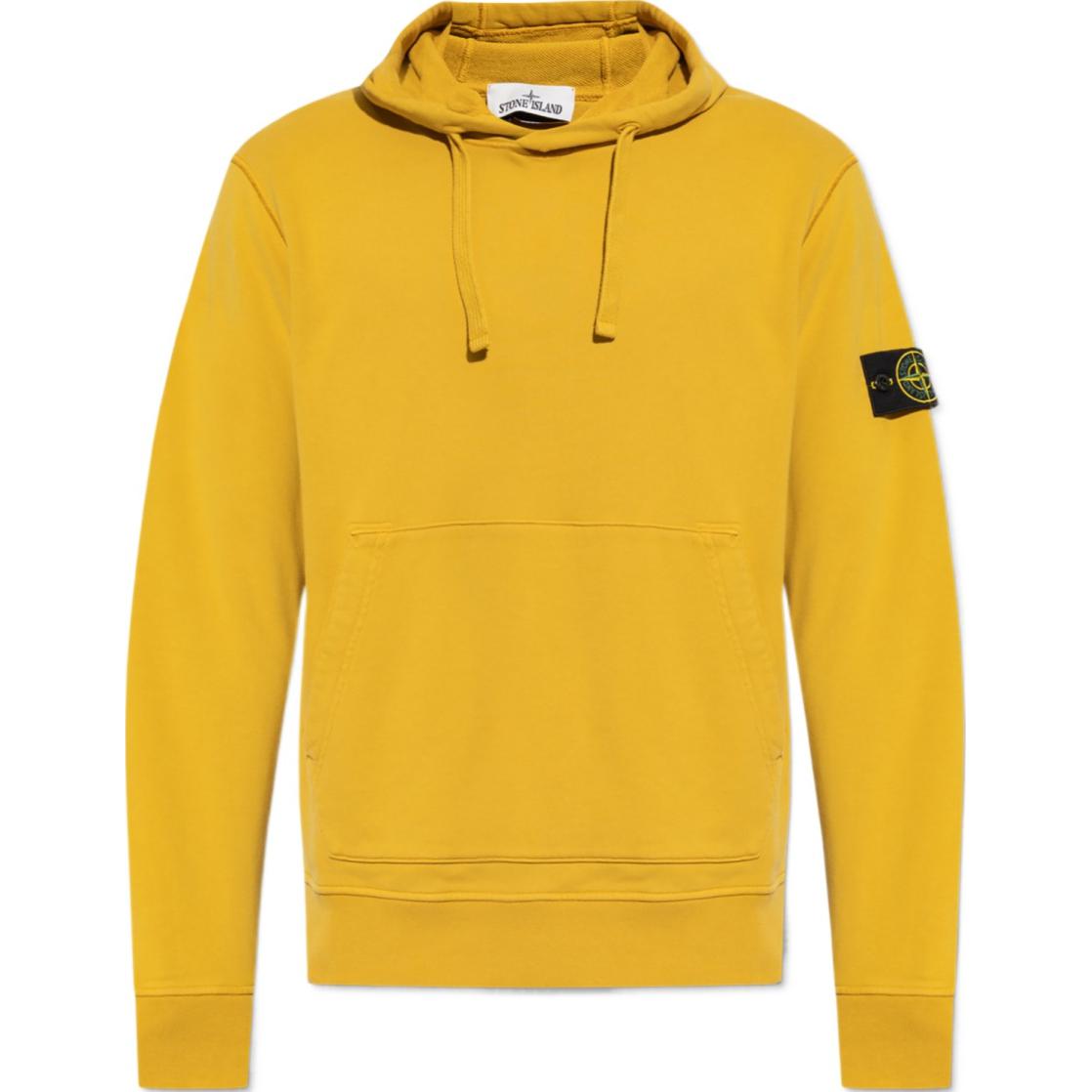 Stone Island Hoodie Yellow Pullover Casual Long Sleeve Sweater 811564151-V0034
