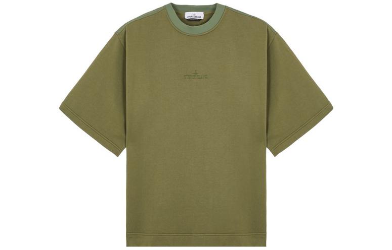 STONE ISLAND HYPE-TC SS23 Logo Embroidered Cotton Crewneck T-Shirt Mens. 781565833-V0054