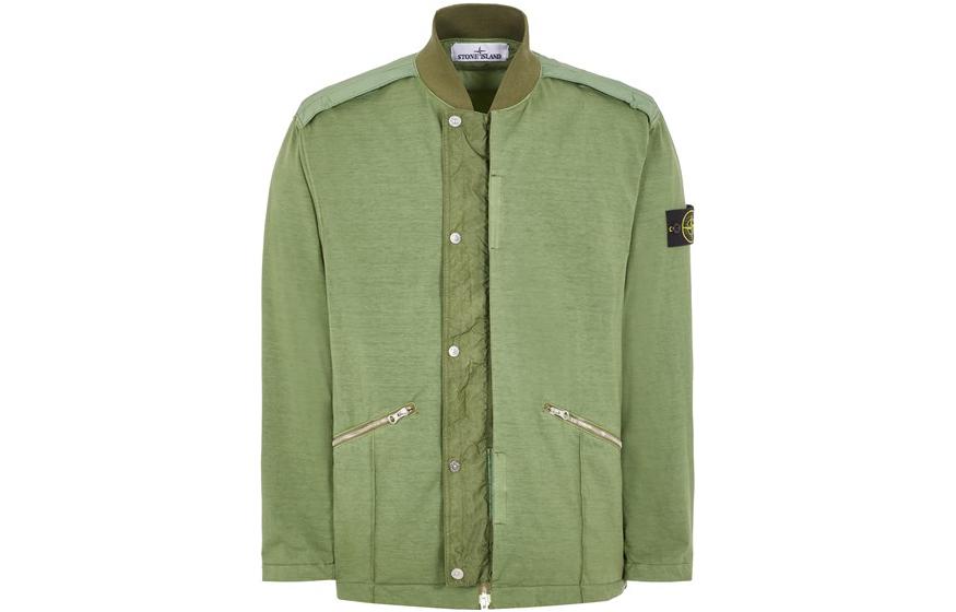 Lookbook Jaket Lelaki Multi-Poket Boleh Balik Stone Island HYPE-TC SS23 Sage Green 781543532-V0055