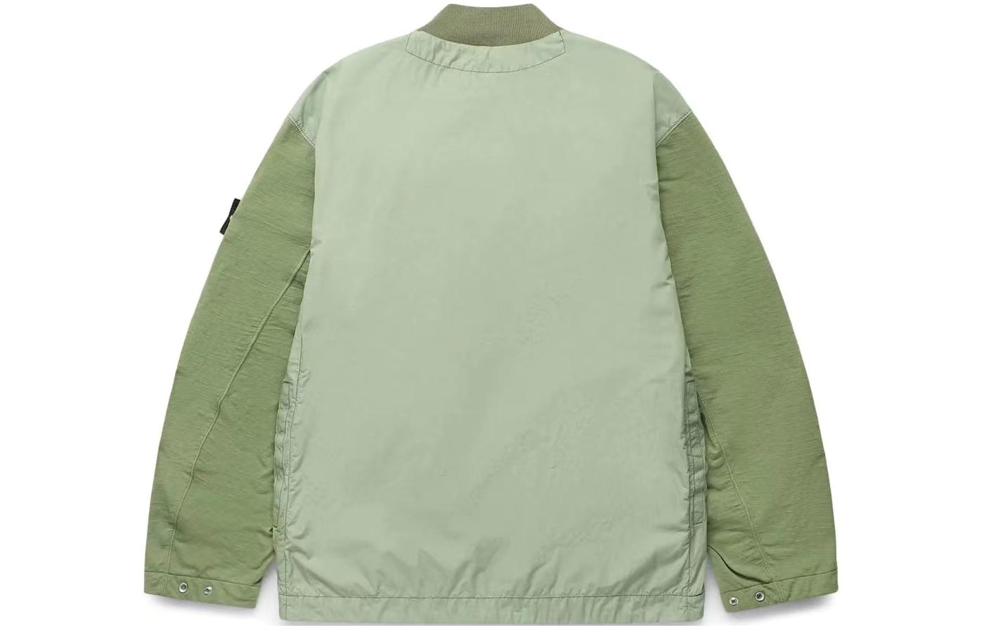 Shop Jaket Lelaki Multi-Poket Boleh Balik Stone Island HYPE-TC SS23 Sage Green 781543532-V0055