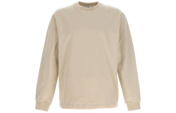 Stone Island Khaki Crewneck Pullover Sweatshirt 7915601G5-V0097