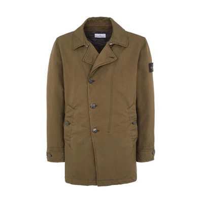Stone Island Khaki Solid Color Loose Fit Long Sleeve Jacket for Men 791542149-V0058