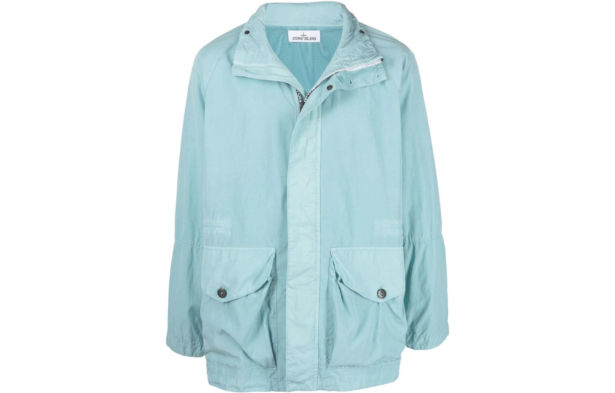 Stone Island Large Pocket Zip-Up High Collar Jacket 7615427E1-V0044