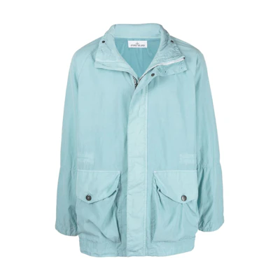 Stone Island Large Pocket Zip-Up High Collar Jacket 7615427E1-V0044