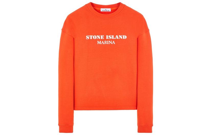 Stone Island Letter Logo Crewneck Sweatshirt Unisex 7915671X6-V0037