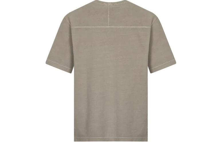 Stone Island Letter Print Crew Neck Loose Fit T-Shirt Khaki Mens 8015209T2-V0064 圖 3