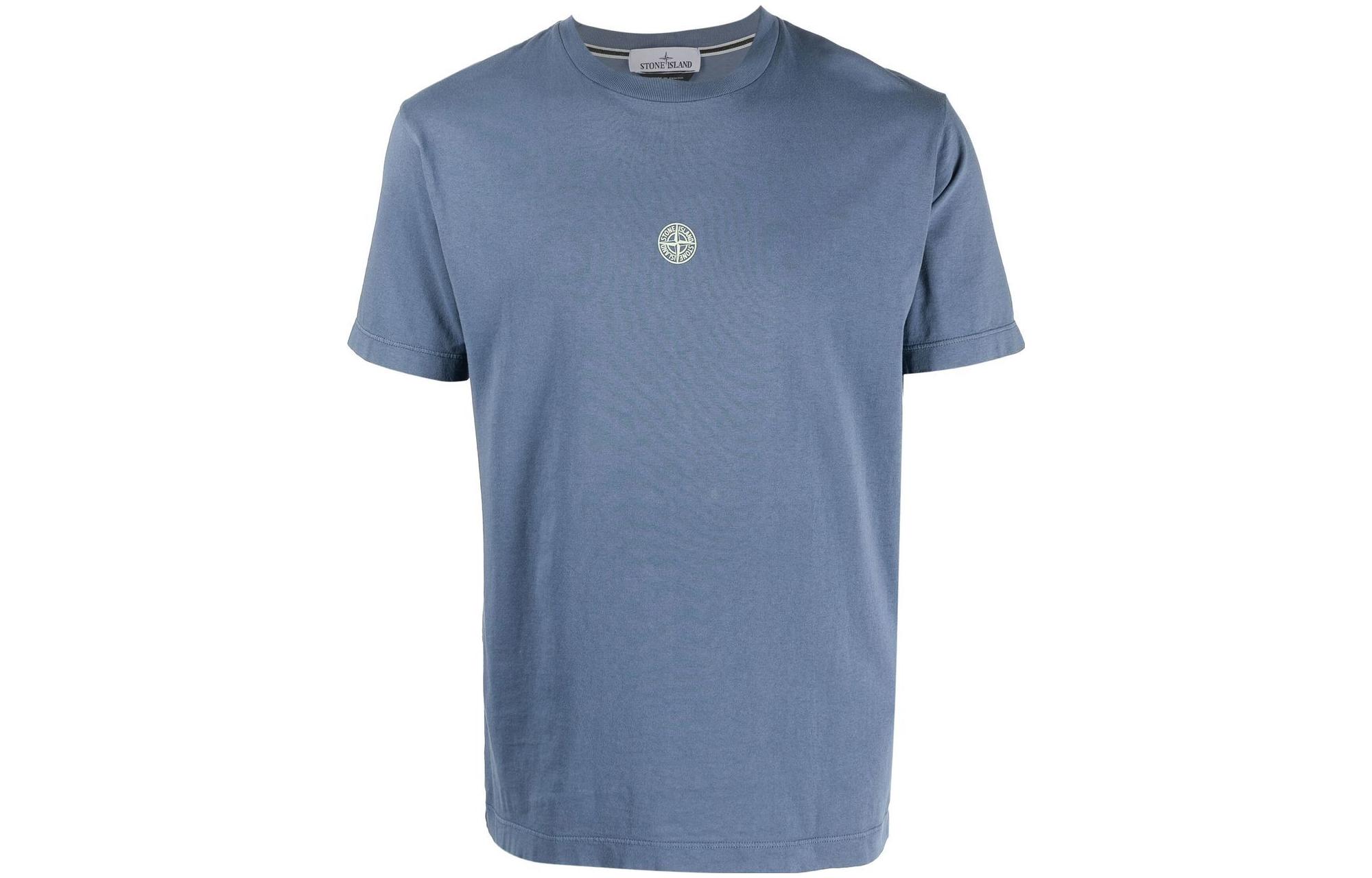 STONE ISLAND Letter Print Graphic Short Sleeve T-Shirt for Men 78152NS87-V0024