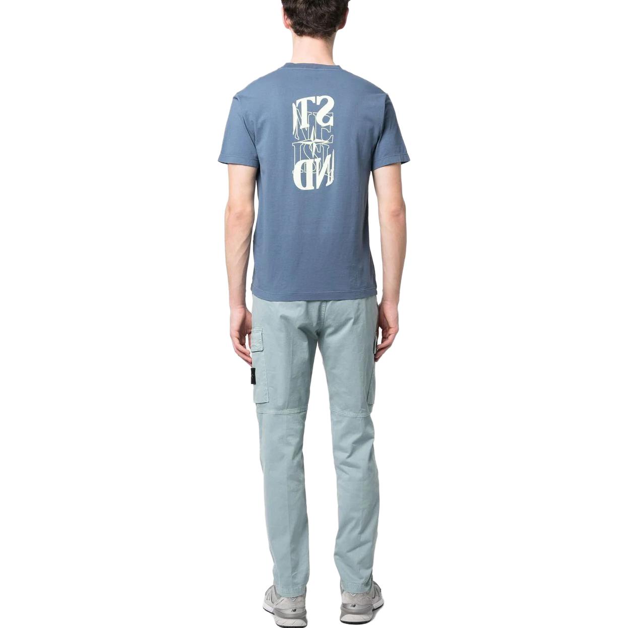 Shop STONE ISLAND 男款字母印花短袖T恤 78152NS87-V0024