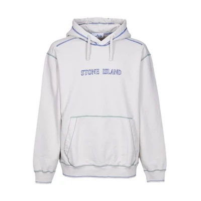Stone Island Letter Print Hoodie Plaster Color 791560678-V0097